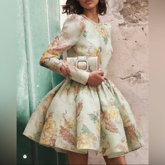 Zimmermann Dresses Green Sage Mini Dress S M Poshmark